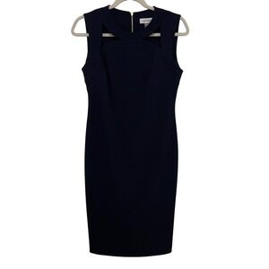 Calvin Klein Dress Womens Size 6 Navy Blue Professional Business Wear Classic